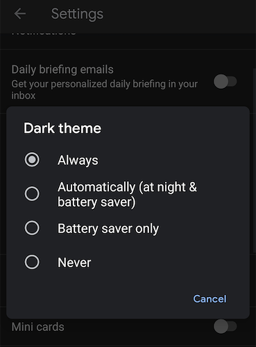 How To Enable Dark Mode In 14 Google Smartphone Apps - 27