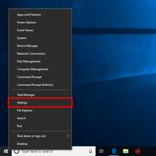 Edge image - edge-menu-settings