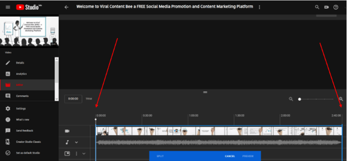 How To Edit a YouTube Video Without Losing The Link Or Stats image 5 - red-lines-with-trim