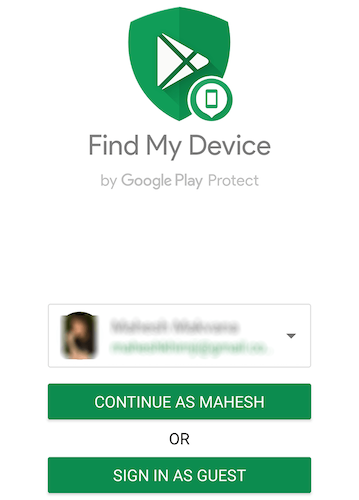 google find my device app