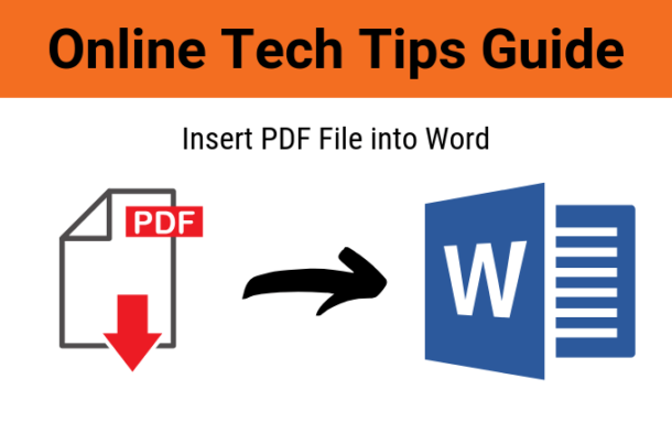 how do you insert a pdf into a word document