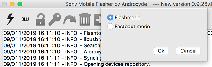 Downgrade Sony Android Phones Using Flashtool image - flashmode