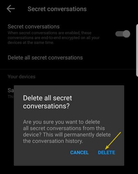 How to Delete Secret Conversations image 3 - setup-use-facebook-messenger-self-destructing-messages-secret-conversations-delete