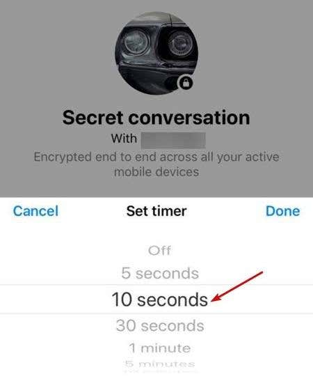 iOS (iPhone or iPad) image 5 - setup-use-facebook-messenger-self-destructing-messages-set-timer-ios