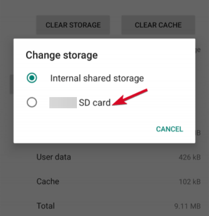 no option to move app to sd card