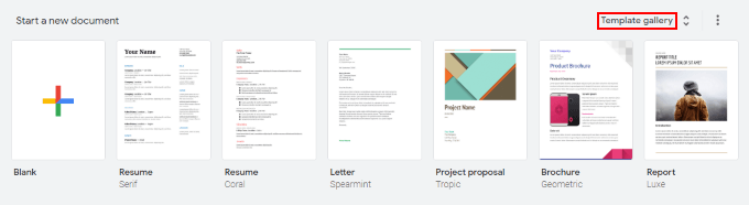 document templates for google docs