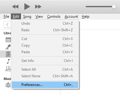 How To Share an iTunes Library From Your Computer image - itunes-preferences