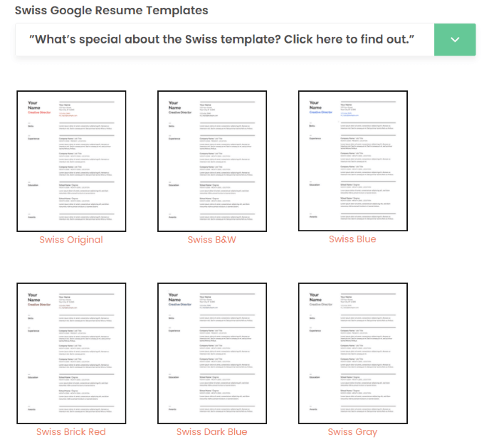 3 Sites To Find Free Google Docs Resume Templates - 1