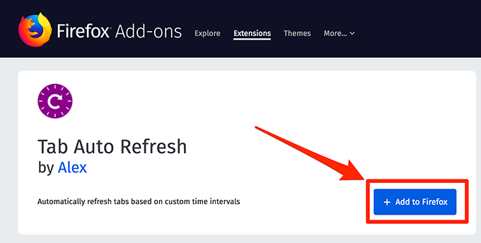 refresh page in firefox