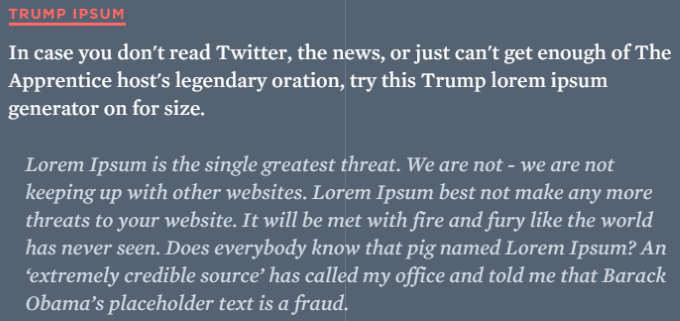 How To Generate Lorem Ipsum Dummy Text image 4 - trump-ipsum