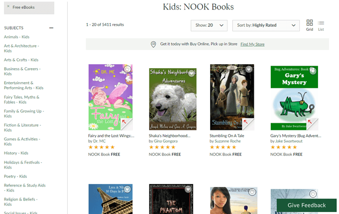 Barnes &amp; Noble Free Nook Books For Kids image - websites-free-online-books-kids-barnes-noble