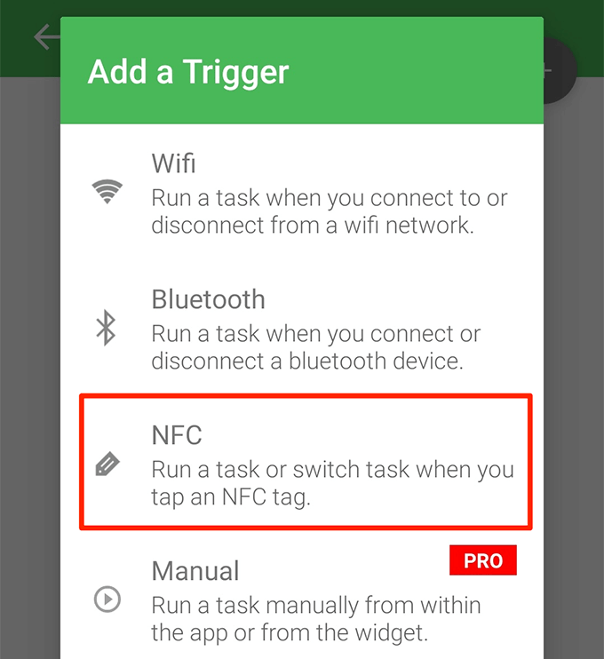 Writing Data To An NFC Tag Using Your Android Device image 3 - choose-nfc-task