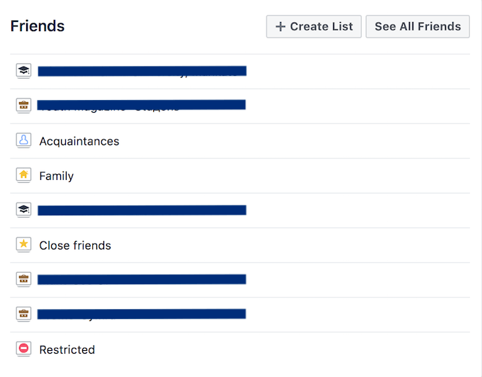 A Guide To Creating Friend Lists On Facebook | Friends List, More Words