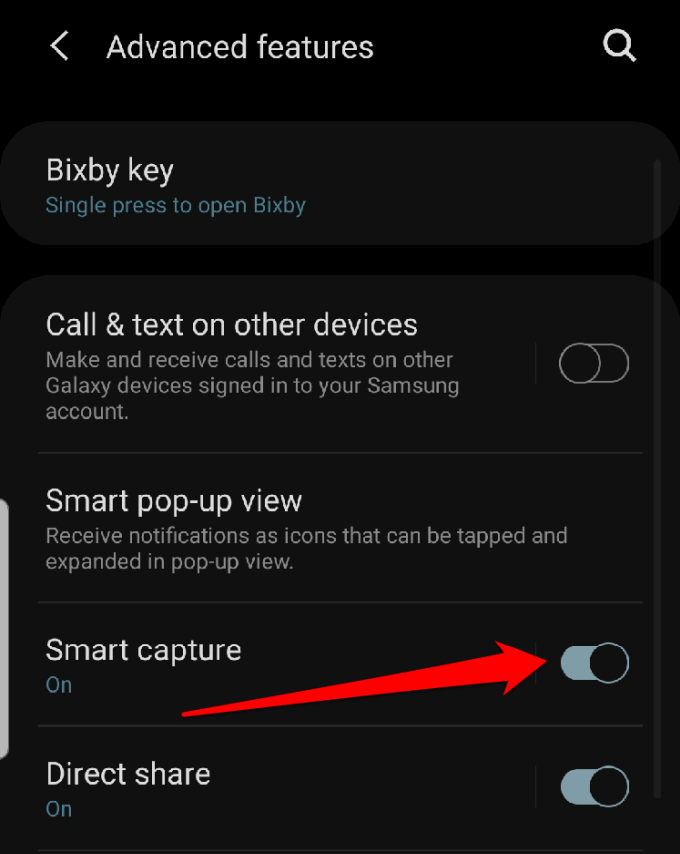 change screenshot destination android