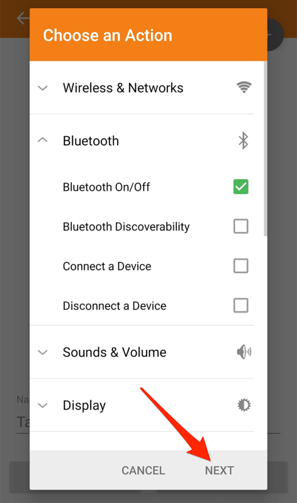 Writing Data To An NFC Tag Using Your Android Device image 7 - select-action