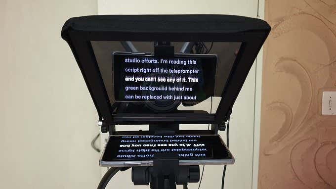 Camera &amp; Teleprompter Setup image - Teleprompter