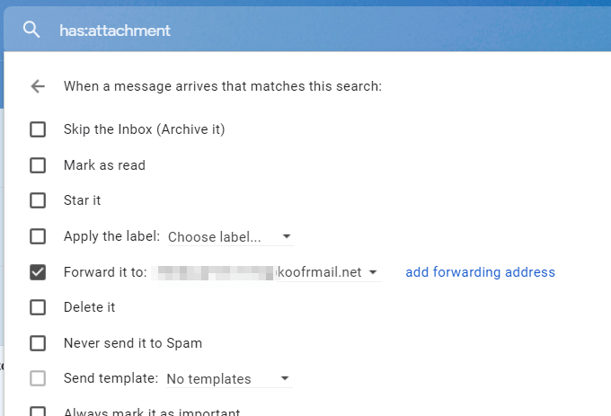 Using Koofr To Auto-Save Email Attachments image 3 - gmail-koofr-forward-attachment-emails