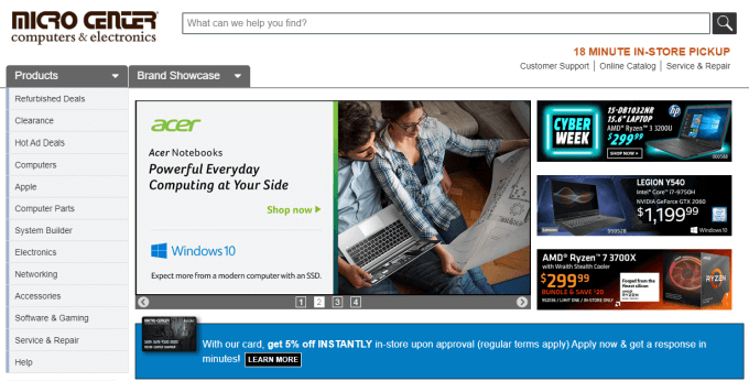 Micro Center image 2 - micro-center-menu