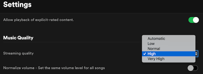 Set Your Preferred Music Quality image - screenshot_spotify-music-quality