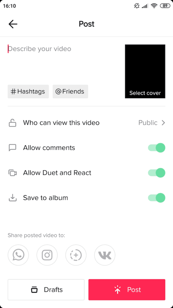 How To Get Started On TikTok image 5 - screenshot_tiktok-create-clip3