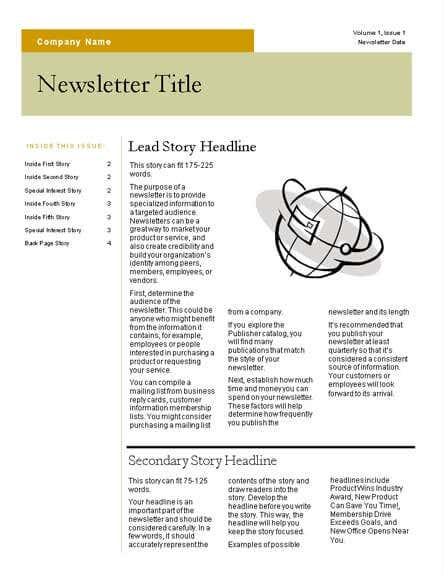 15 Free Newsletter Templates You Can Print or Email - 17