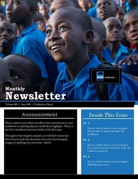 15 Free Newsletter Templates You Can Print or Email - 66