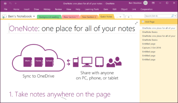 migrating evernote onenote out of storage space