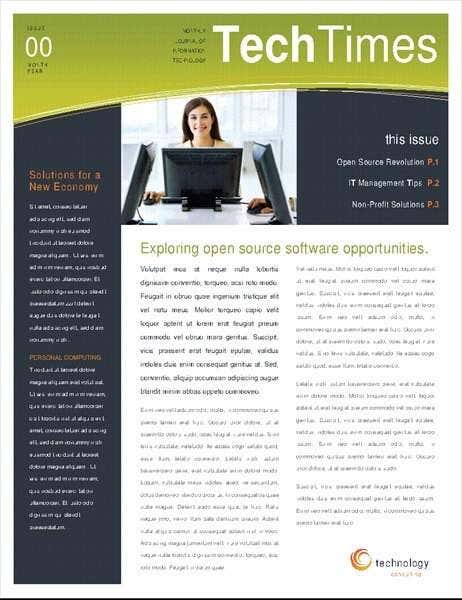 Technology Business Newsletter – MS Office Templates image - Tech-Newsletter