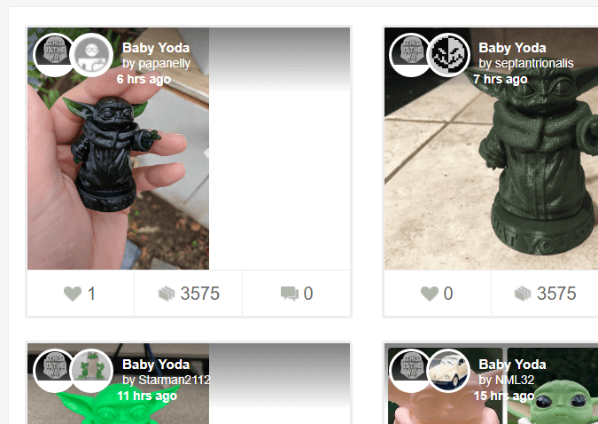 Thingiverse – Find 3D Printing Projects image 2 - baby-yoda-3d-printing