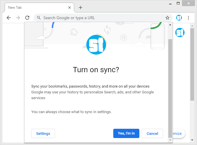 How To Set Up Chrome Sync image 2 - chrome-sync-yes-im-in