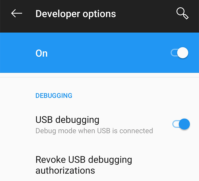 Root a Pixel XL &amp; Install a Custom Recovery On It image - enable-usb-debugging