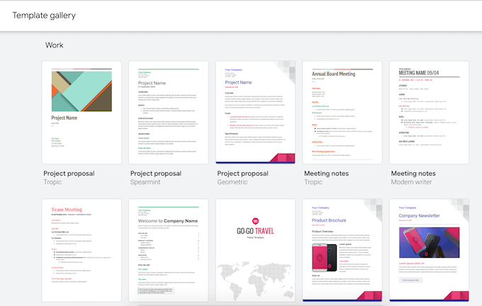 fun templates for google docs