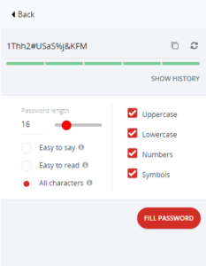 lastpass auto password generator on browser