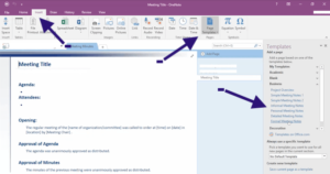 using onenote for meeting minutes