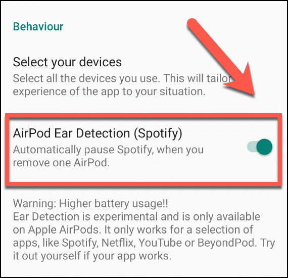 Airpods android ear discount detection