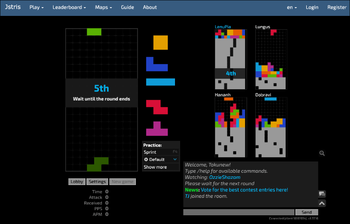 multiplayer tetris battle