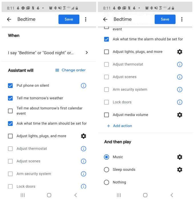 Ready-Made Google Assistant Routines image 2 - bedtime-routine