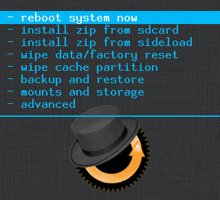How To Use ClockworkMod Recovery? image - clockworkmod-recovery-options