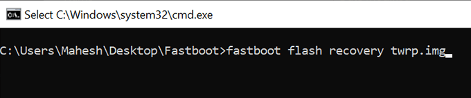 fastboot flash recovery