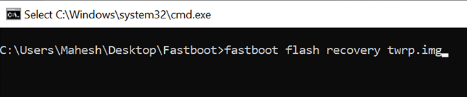 fastboot flash recovery recovery.img