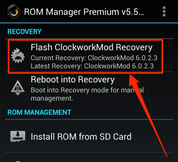 Установка clockworkmod recovery на наш планшет