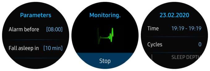 Samsung Gear S3 Frontier Health Apps image 3 - gnight-sleep