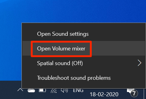 volume mixer won t open windows 7