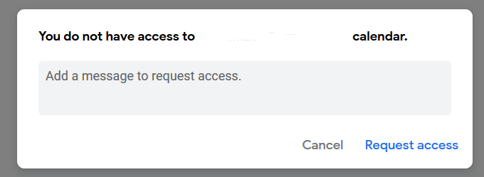 Combining Other Google Calendars image 2 - request-access