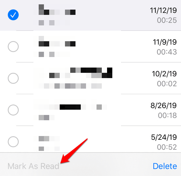 How To Listen To Your Voicemail Messages On iPhone image 5 - setup-voicemail-messages-smartphone-access-messages-iPhone-mark-as-read