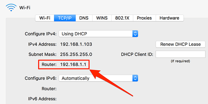 how can i determine mac address for wireless client connected to home network
