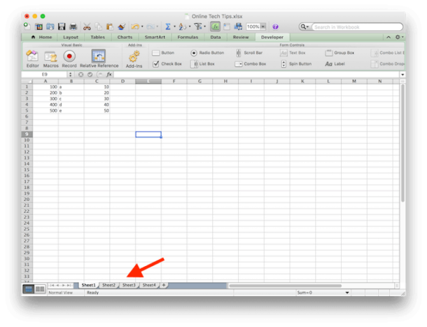 Переключение между листами в excel горячие клавиши