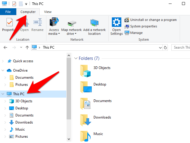 Map Network Drive Windows 10 This Pc Computer Tab 