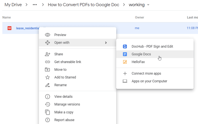 Convert a PDF To Google Doc Format With Formatting image 4 - open-with-google-docs-1