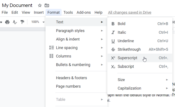 shortcut key for subscript and superscript in word 2007